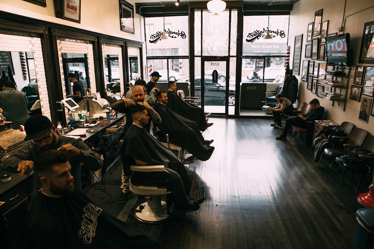Barbershop work — hot towel shave